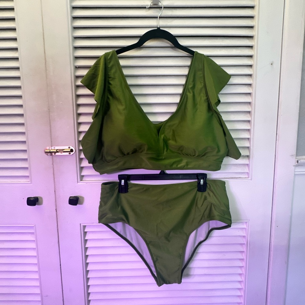 Olive Green Bikini Set